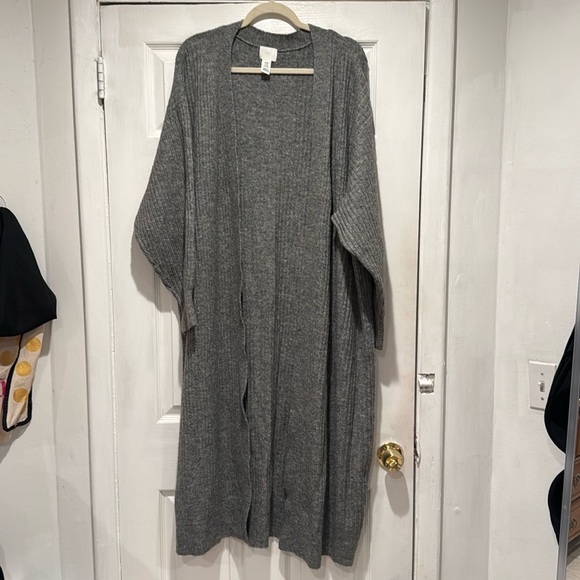 H&M Long Cardigan ; Size XXL ; Color Grey - Picture 2 of 8
